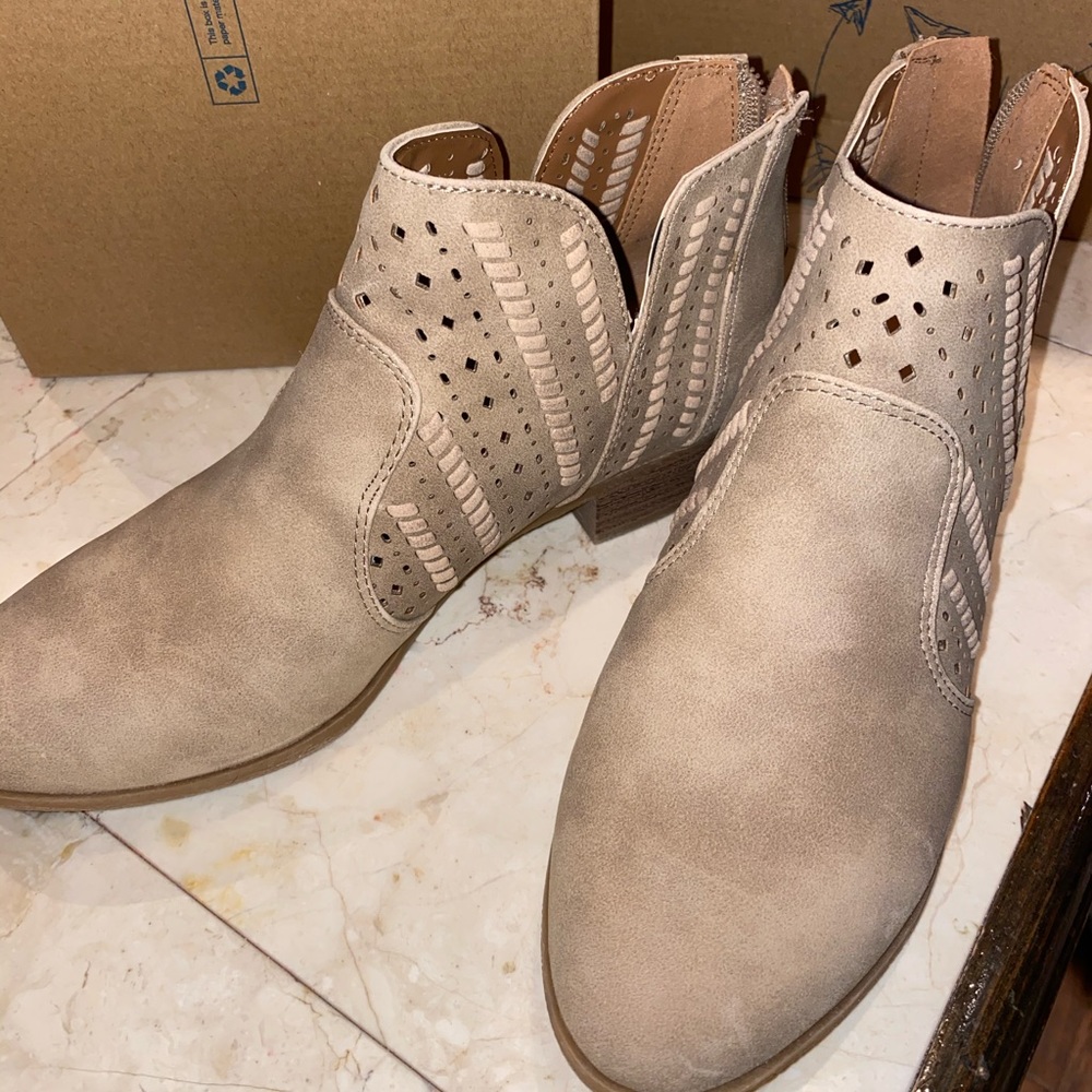 Taupe brown booties